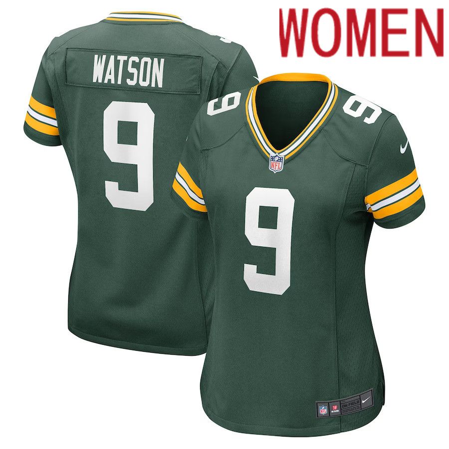 Women Green Bay Packers #9 Christian Watson Nike Green Player Game NFL Jersey->women nfl jersey->Women Jersey